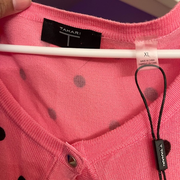 Pink poka dot cardigan - Picture 3 of 9